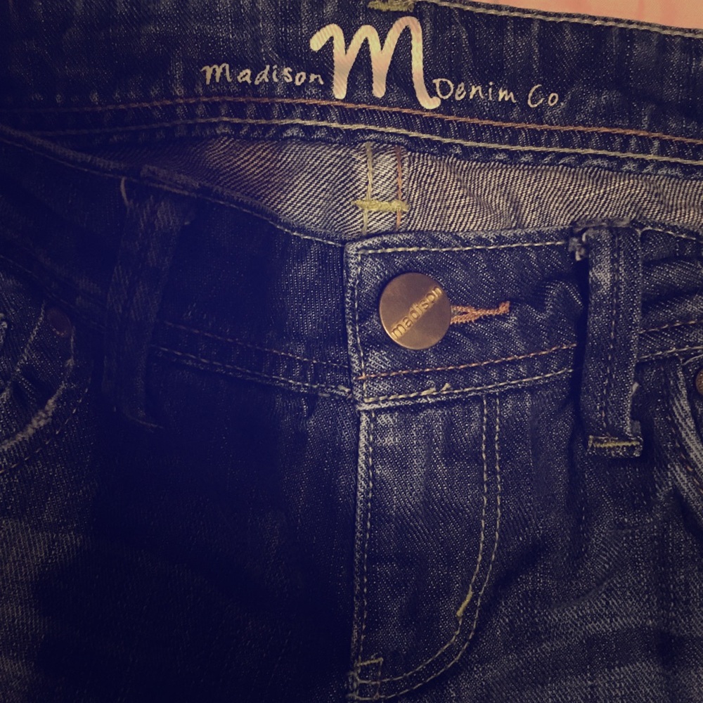 Roughed Up Blue Jeans